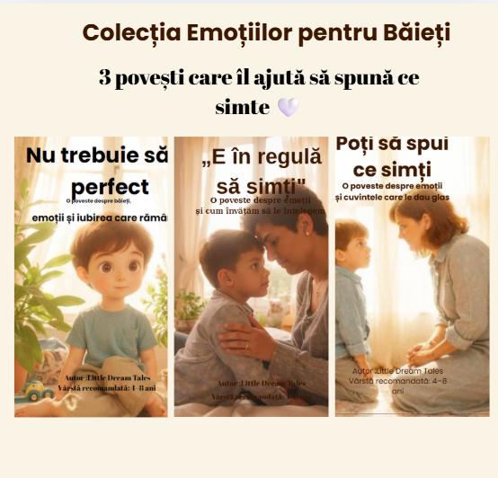 Colecția Emoțiilor pentru Băieți (3 cărți) Povești care îl ajută să înțeleagă, să accepte și să spună ce simte