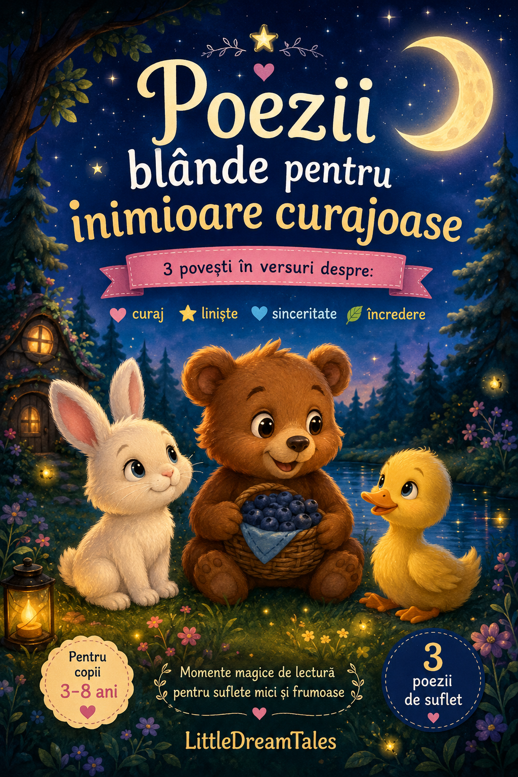 Poezii blânde pentru inimioare curajoase – Carte ilustrată pentru copii (3–8 ani)
