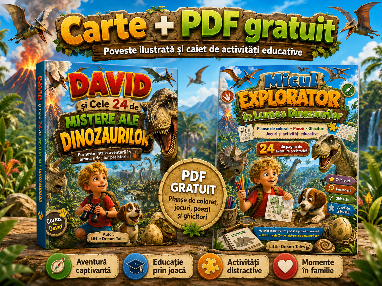 DAVID ȘI CELE 24 DE MISTERE ALE DINOZAURILOR