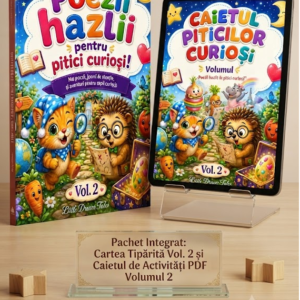 Poezii hazlii pentru pitici curioși – Volumul 2 + Caiet de activități PDF gratuit
