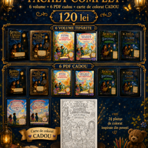 Colecția completă „Aventurile Anei și ale lui Matei” – 6 cărți + 6 caiete de activități PDF cadou+carte colorat