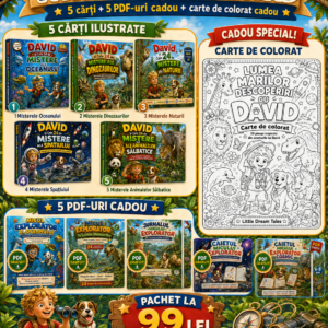 Pachet cărți educative copii 6-8 ani – Colecția David