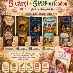 Pachet cărți copii cu activități – 5 cărți Maria și 5 PDF-uri cadou