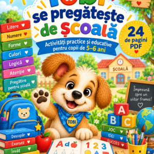 Pregătire școală copii 5-6 ani – Tobi se pregătește de școală