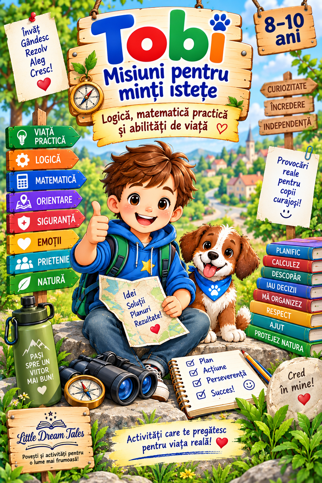 Activități educative copii 8-10 ani – Tobi, Misiuni pentru minți istețe