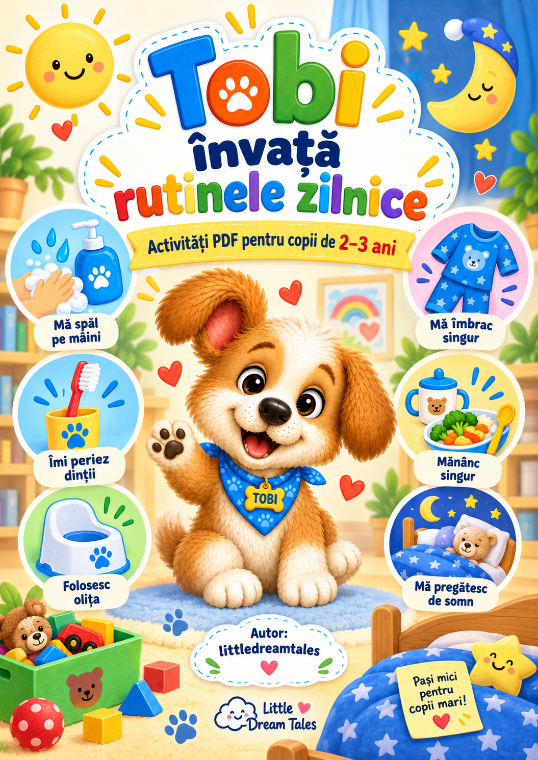 Autonomie copii 2-3 ani – Tobi învață să facă singur