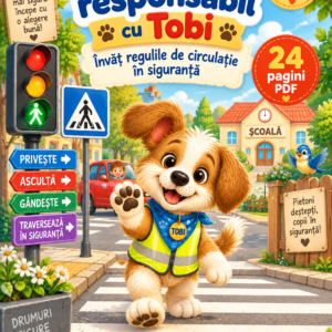 Educație rutieră copii 5-6 ani – Pieton responsabil cu Tobi