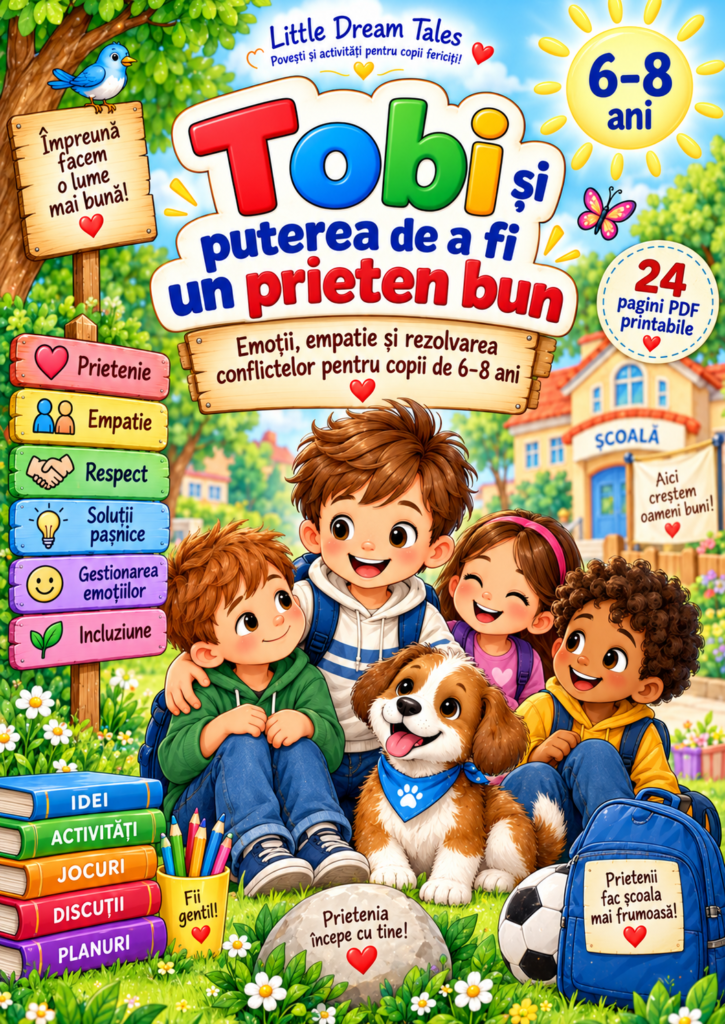 Descoperă de ce poveștile educative pentru copii ajută la dezvoltarea emoțională, empatie, vocabular, creativitate și rezolvarea problemelor.