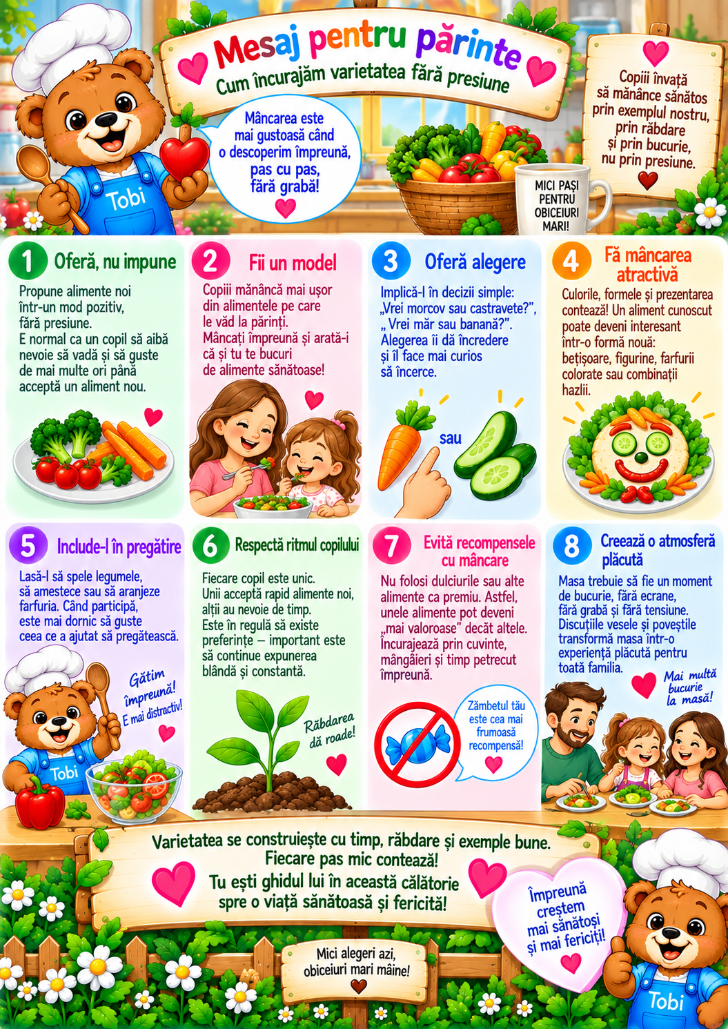 Superputerile din farfurie cu Tobi – Activități despre alimente, gusturi și alegeri echilibrate | PDF A4, 24 pagini, 3–5 ani - imagine 2